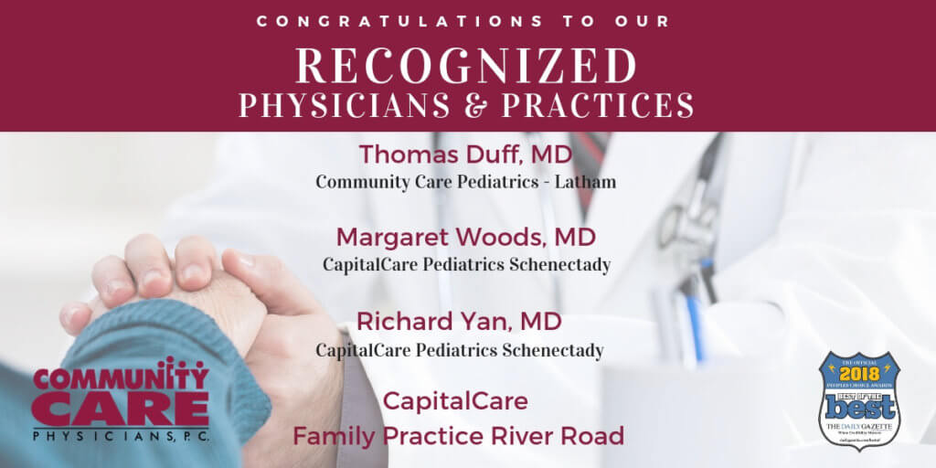Congratulations to the Physicians and Practices recognized as Best of the Best by The Daily Gazette
