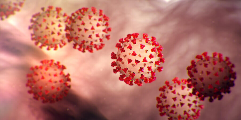 Coronovirus under microscope