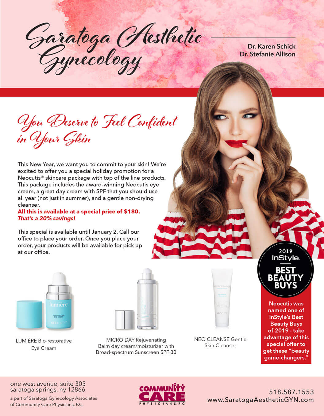 Saratoga Aesthetic Gynecology Holiday Promo 2019