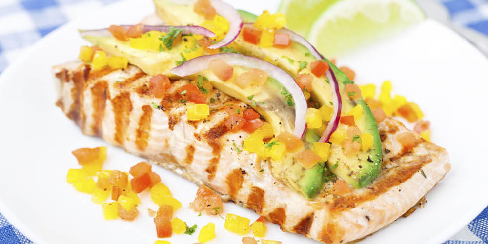 Grilled Salmon with Avocado Salsa