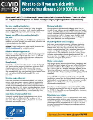 What to do if sick - Coronavirus 2019