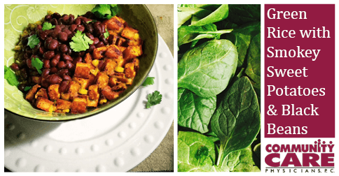 Meatless Monday: Green Rice with Smokey Sweet Potatoes and Black Beans